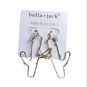 Bella Jack Western Goldtone Cactus Earrings